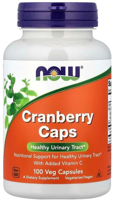 NOW Foods 蔓越莓植物膠囊食品, 100顆, 1瓶