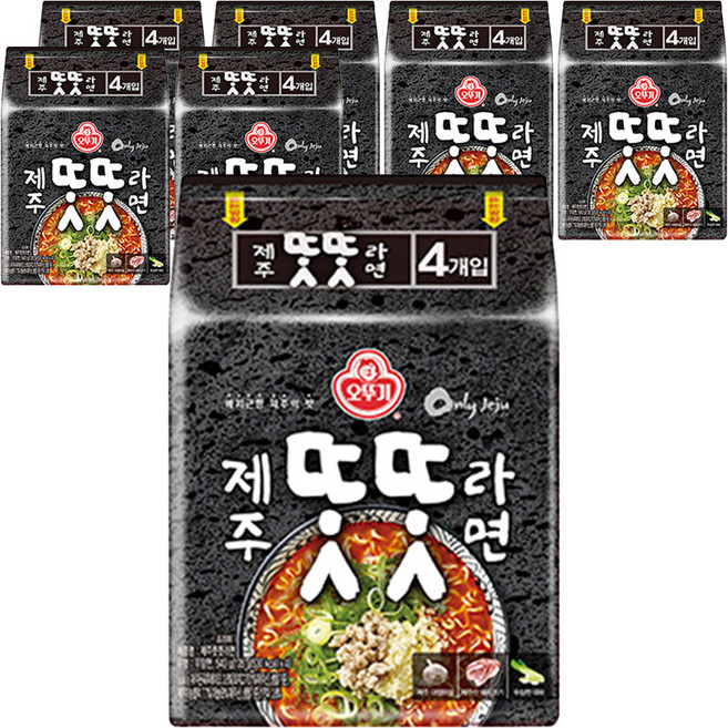 오뚜기 제주 똣똣라면 135g, 28개