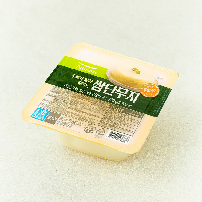 풀무원 두께가 얇아 싸먹는 쌈단무지, 230g, 1개
