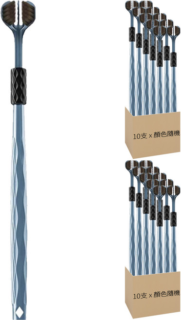 小麥購物 三面軟毛牙刷 g752 顏色隨機 19g, 10支, 2組