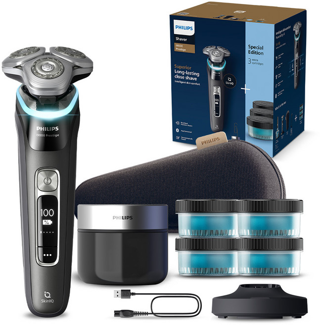 필립스 i9000 시리즈 프레스티지 전기면도기, XP9213/73, 잉크블랙