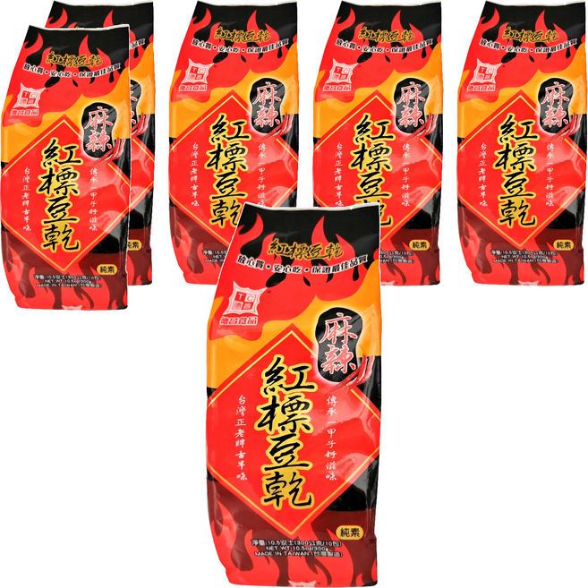 德昌 麻辣紅標豆乾 10包, 300g, 6袋