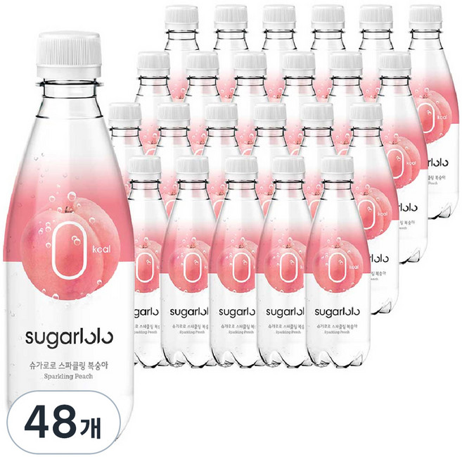 슈가로로 스파클링 복숭아 탄산음료, 350ml, 48개