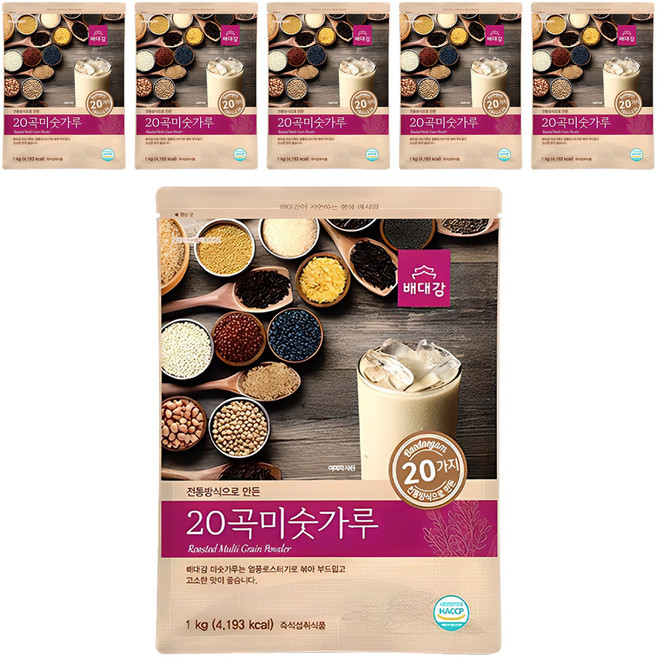 Baedaegam 20穀米糊粉, 1kg, 6個
