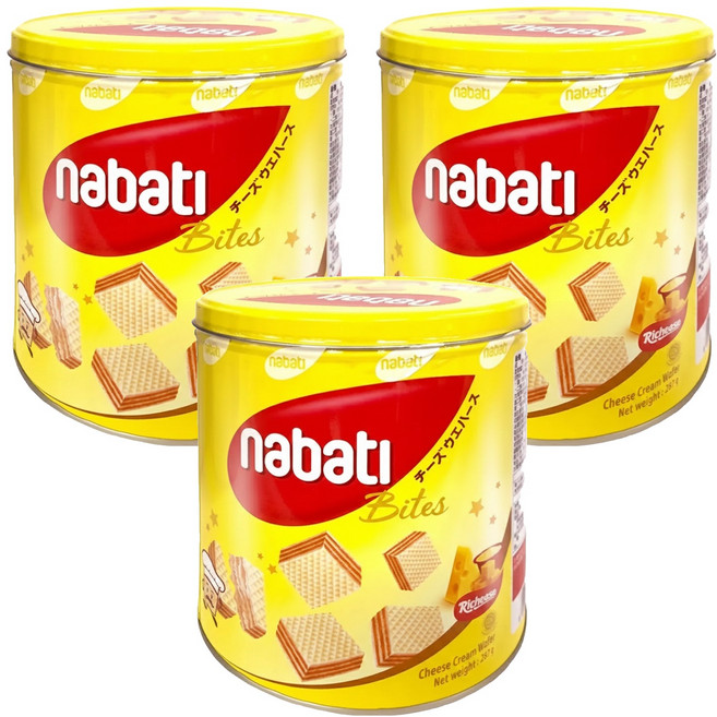 Richeese 麗芝士 nabati 起司威化餅, 287g, 3罐