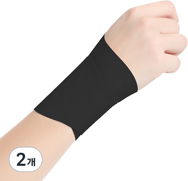 休奧利 Skin Fit 護腕 黑色 2入, 2個