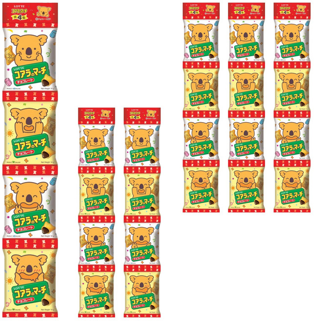 LOTTE 樂天 小熊餅 4連串小熊餅 巧克力風味, 14g, 24包