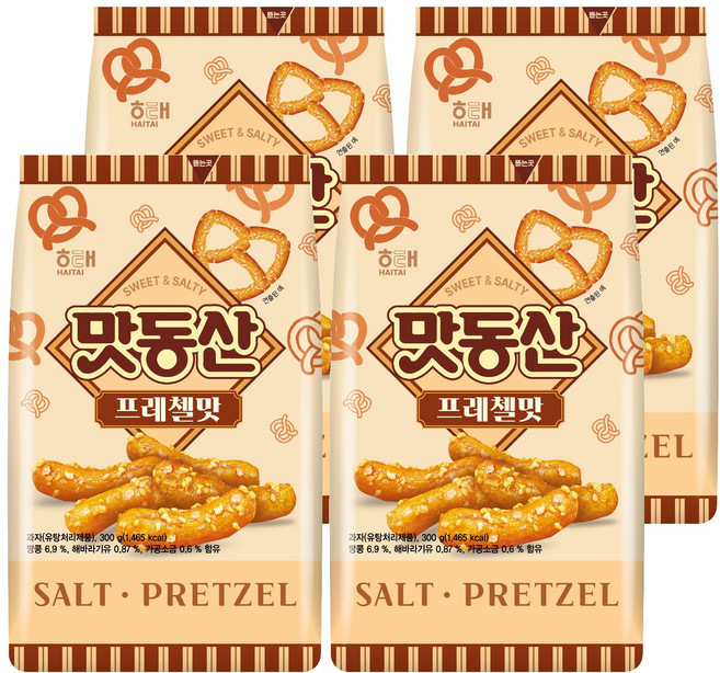 맛동산 프레첼맛, 4개, 300g