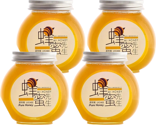 Mr.HONEY 蜂蜜先生 荔枝蜜, 240g, 4罐