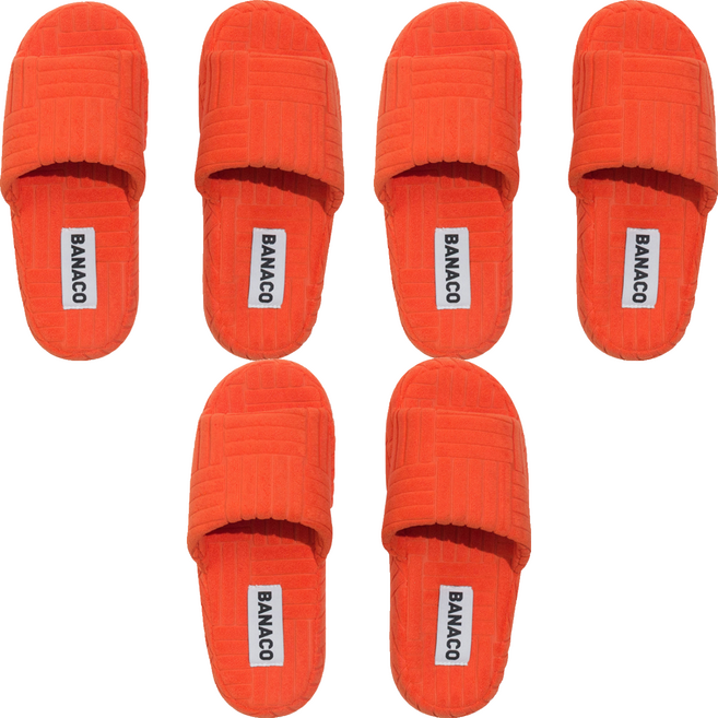 바나코 비비드 테리 룸 슬리퍼, Orange, 3개