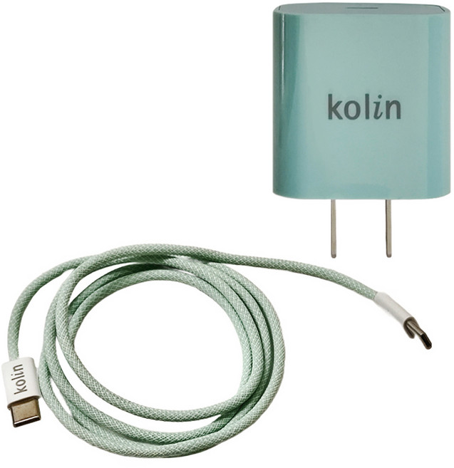 Kolin 歌林 1 Port USB-C Cable 充電器 Fast Charging 3.1A 1m Type A (US) iPhone 15/16以上全系列機型 顏色隨機 KEX-DLPU02 高效 套裝 1組