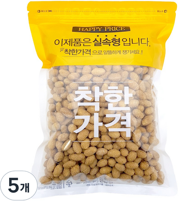 견과공장 햇 꿀땅콩, 800g, 5개