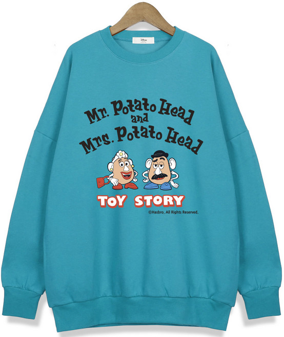 디즈니 여성용 오버핏 맨투맨 티셔츠 RTN562