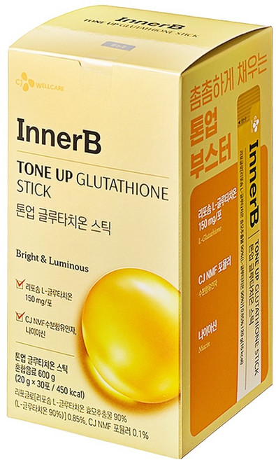 CJ WELLCARE Inner B 提亮穀胱甘肽條 30入, 1個, 600g