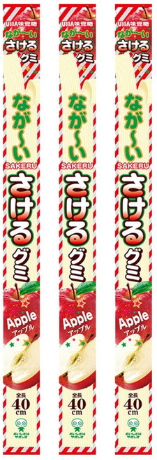 UHA 味覺糖 撕吧 好長軟糖 蘋果味, 32.9g, 3條