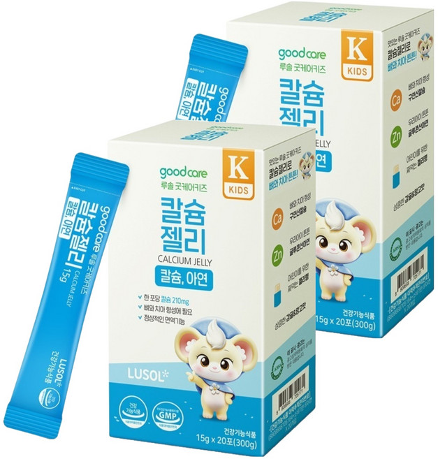 루솔 굿케어키즈 칼슘젤리 20p, 300g, 2개