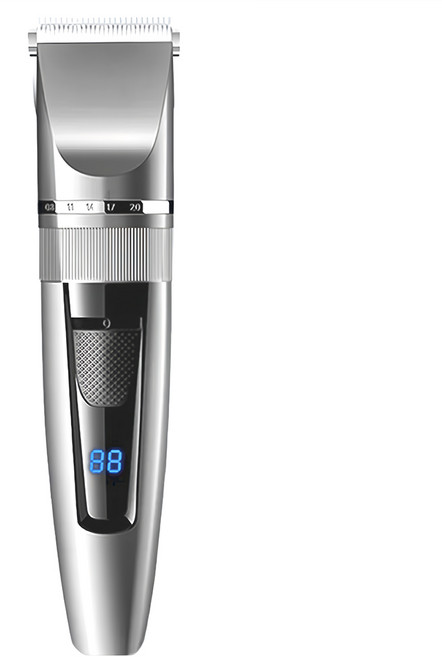 高階無線USB充電多段微調式陶瓷刀頭液晶電量電動理髮器 附3mm/6mm/9mm/12mm分套, M519