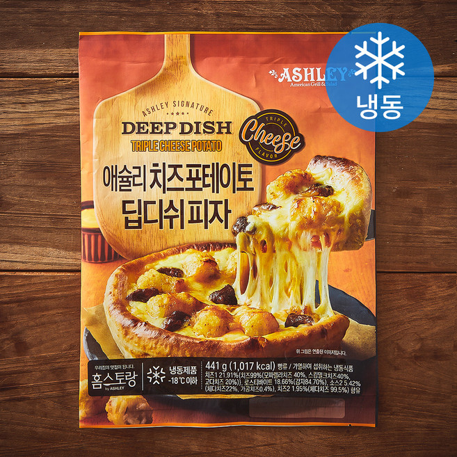 애슐리 치즈포테이토 딥디쉬피자 (냉동), 441g, 1개, 1개