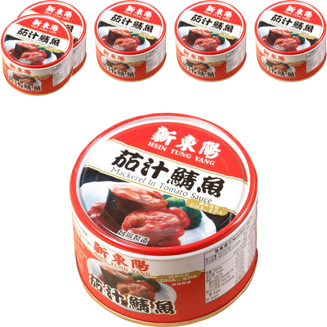 新東陽 茄汁鯖魚, 230g, 6罐