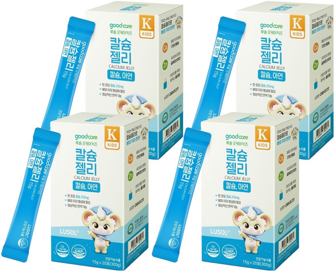 루솔 굿케어키즈 칼슘젤리 20p, 300g, 4개