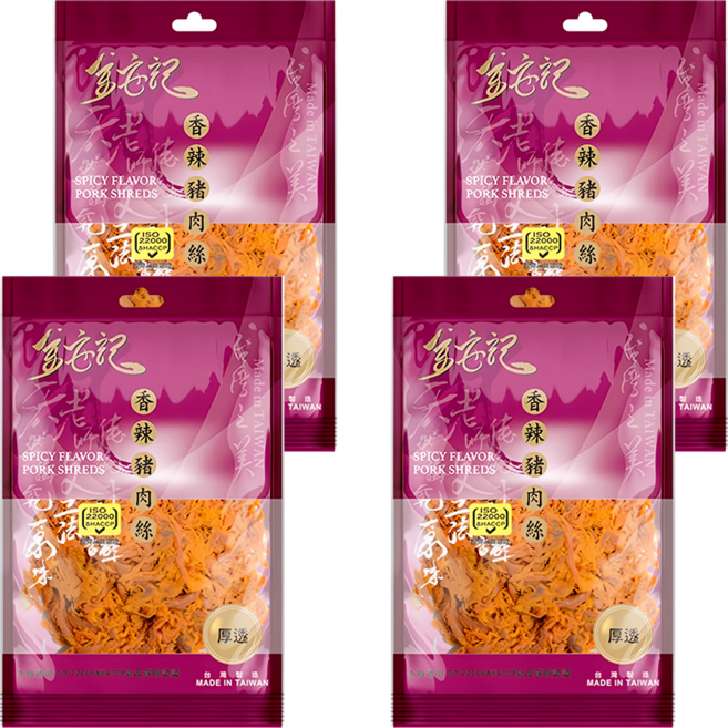 金安記 香辣豬肉絲, 60g, 4包
