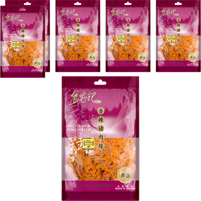 金安記 香辣豬肉絲, 60g, 6包