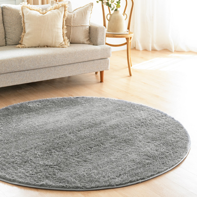 스칸디앤홈 포근한 터치미 25mm 샤기 양털ST 러그 워셔블 거실 카페트 원형