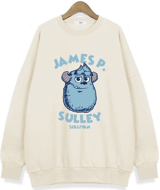 디즈니 여성용 오버핏 맨투맨 티셔츠 RTN560