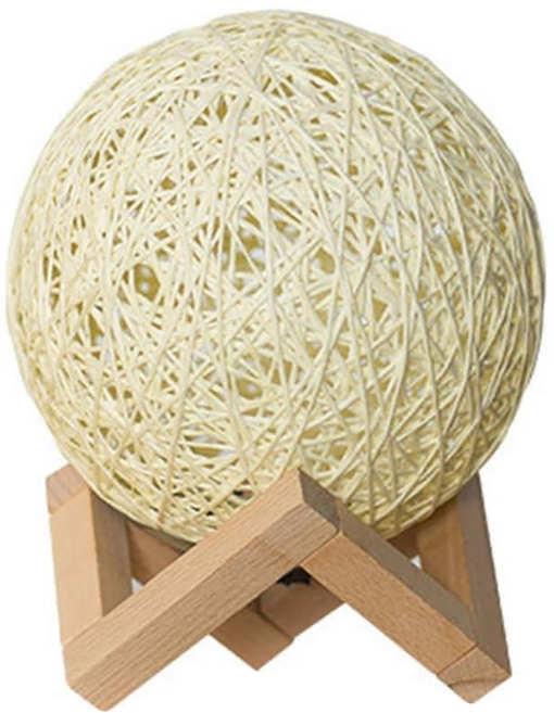 USB藤編造型小夜燈, 黃光