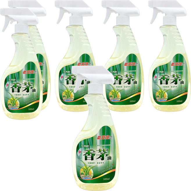 必安住 淳菁粹 香茅油, 500ml, 6瓶
