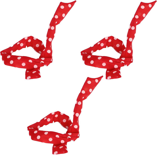 파티쇼 날으는 스카프 파티용품, 땡땡이레드, 3개