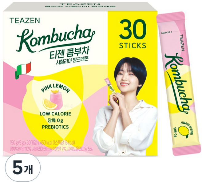 티젠 콤부차 시칠리아 핑크레몬, 5g, 5개, 30개입