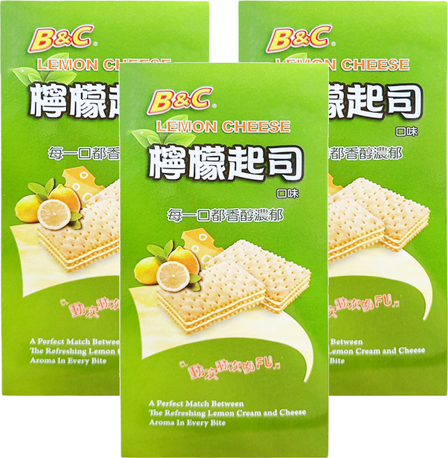 B&C 三明治餅乾 檸檬起司口味, 161g, 3盒