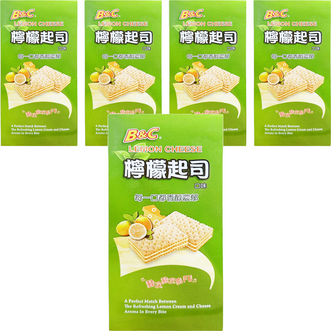 B&C 三明治餅乾 檸檬起司口味, 161g, 5盒