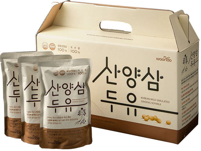 우리두 산양삼 두유, 190ml, 15개