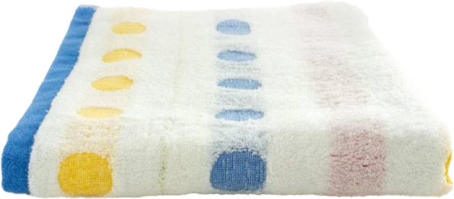SHING LONG TEXTILE 台灣興隆毛巾 多彩圓點超吸水浴巾 127 x 74cm, 藍色, 1條