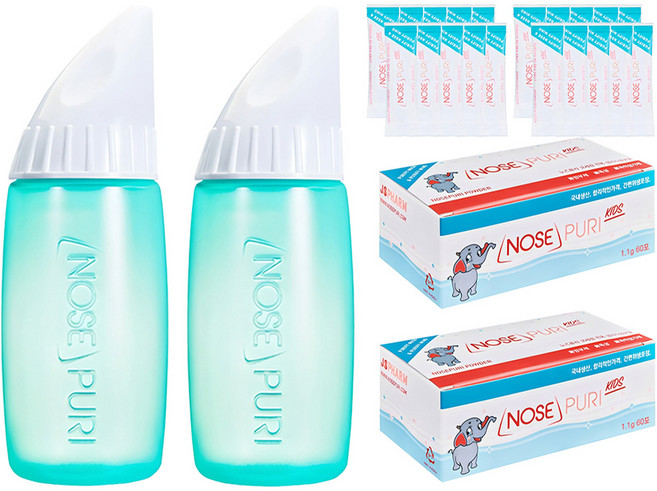 노즈퓨리 어린이 코세정 키트 + 분말 70p, 2세트