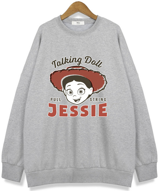 디즈니 여성용 오버핏 맨투맨 티셔츠 RTN561