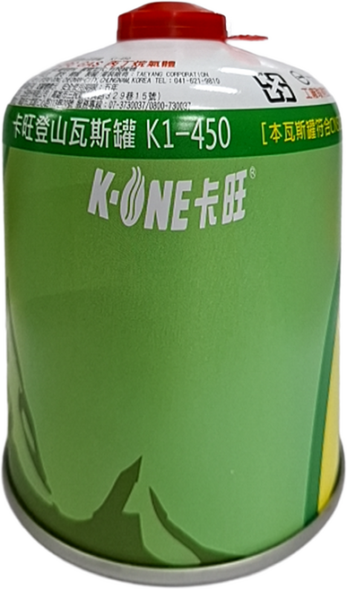 K-ONE 卡旺 登山瓦斯罐 K1-450, 450g, 1罐