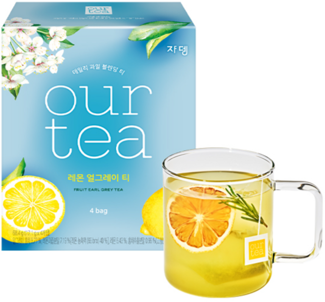아워티 쟈뎅 레몬 얼그레이 티, 17.1g, 4개입, 1개