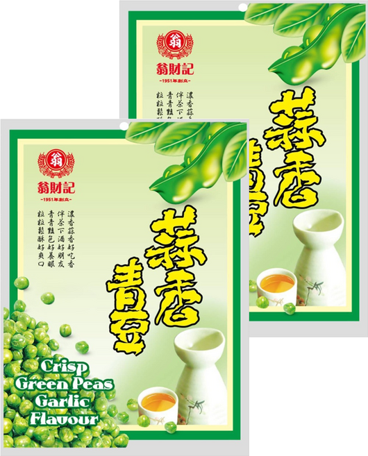 翁財記 青豆蒜香 10包, 200g, 2袋