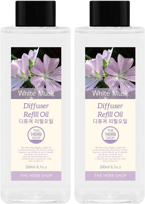 THE HERB SHOP 擴香補充油, 白麝香, 200ml, 200ml, 2個