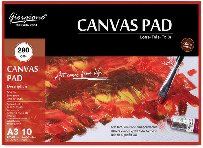 조르조네 캔버스 전용 접착식패드 스케치북 A3, 1개