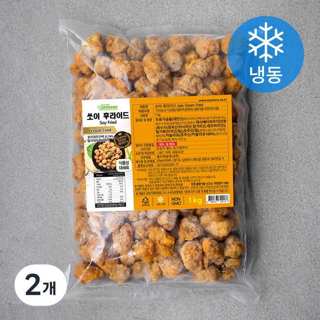 쏘이마루 비건 쏘이후라이드 (냉동), 1kg, 2개