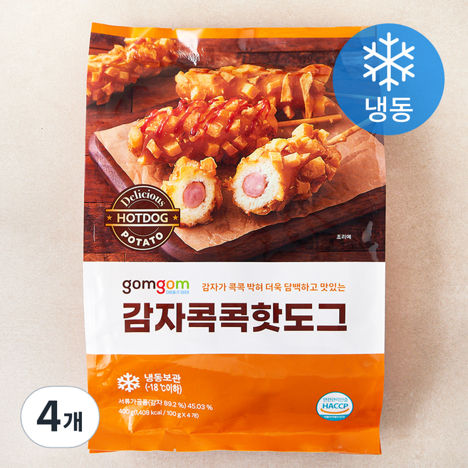 곰곰 감자콕콕 핫도그 (냉동), 100g, 4개입, 4개
