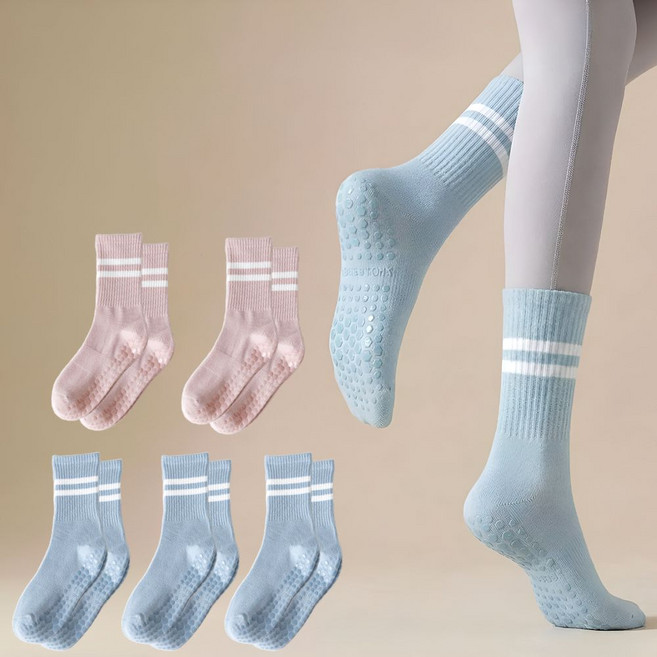 라임리빙 논슬립 요가 필라테스 헬스 양말 5켤레 세트