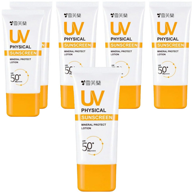 雪芙蘭 純物理溫和防曬乳 SPF50+ PA++++, 50g, 6盒
