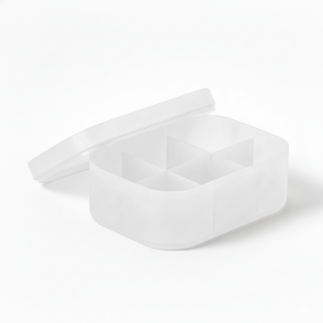 벨로나이트 뚜껑있는 플라스틱 멀티 수납함 소형, 화이트, 1개