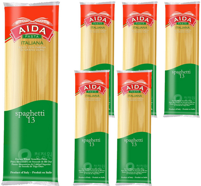 청정원 AIDA 스파게티, 500g, 6개