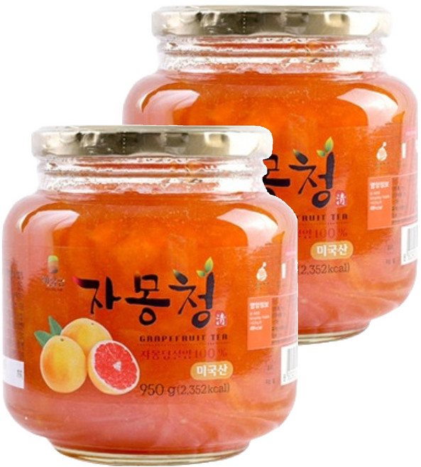해맑음 새콤달콤 자몽청, 950g, 2개